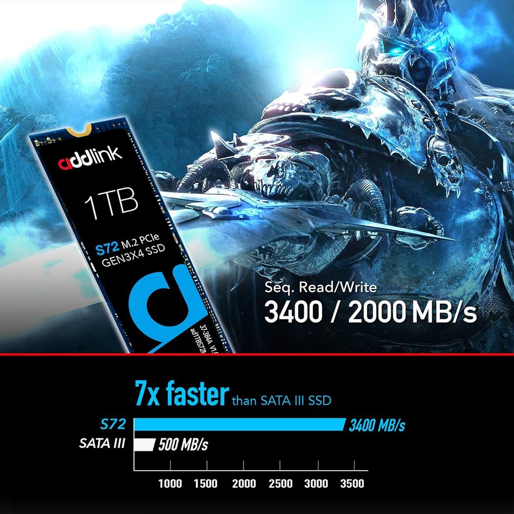 ADDLINK S72 1TB M.2 NVME Gen3 Internal Solid State Drive ( SSD )