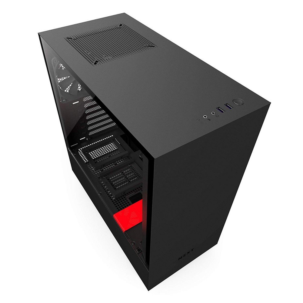 NZXT H500 ATX Mid Tower Cabinet (Matte Black-Red)