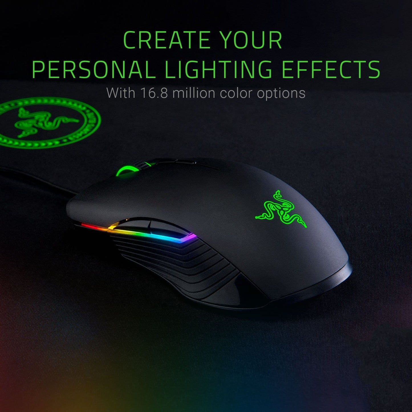 RAZER Lanc ead Tournament Edition Professional Grade Chroma Wired Ambidextrous Gaming Mouse ( RZ01-02130100-R3U1 ) ( 16000DPI / 9 Macro Button ) ( Black )