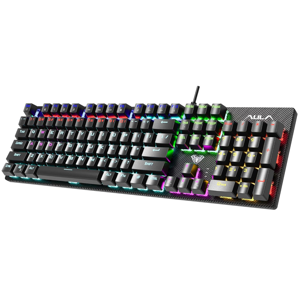 AULA S2022B Full Size Wired Mechanical Gaming Keyboard ( Black ) ( Blue Switch ) ( S2022B )