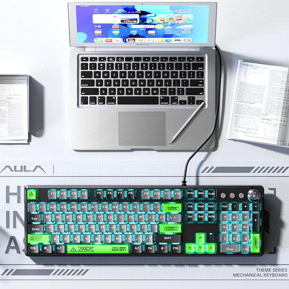 AULA F2088 Pro Full Size Mechanical Gaming Keyboard ( Black ) ( Blue Switch ) ( F2088Pro )