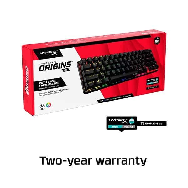 HYPERX Alloy Origins 65% RGB Mechanical Gaming Keyboard (Aqua Tactile Switch)