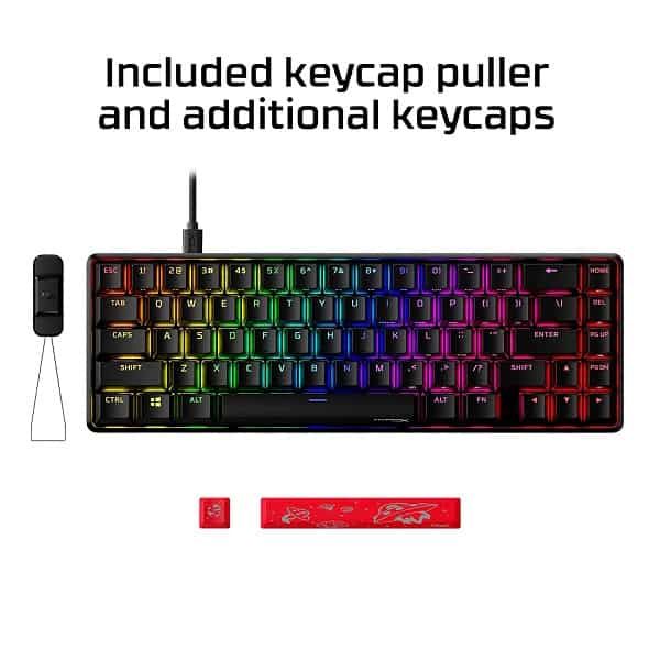 HYPERX Alloy Origins 65 % RGB Mechanical Wired Gaming Keyboard ( Black ) ( Red Linear Switch )