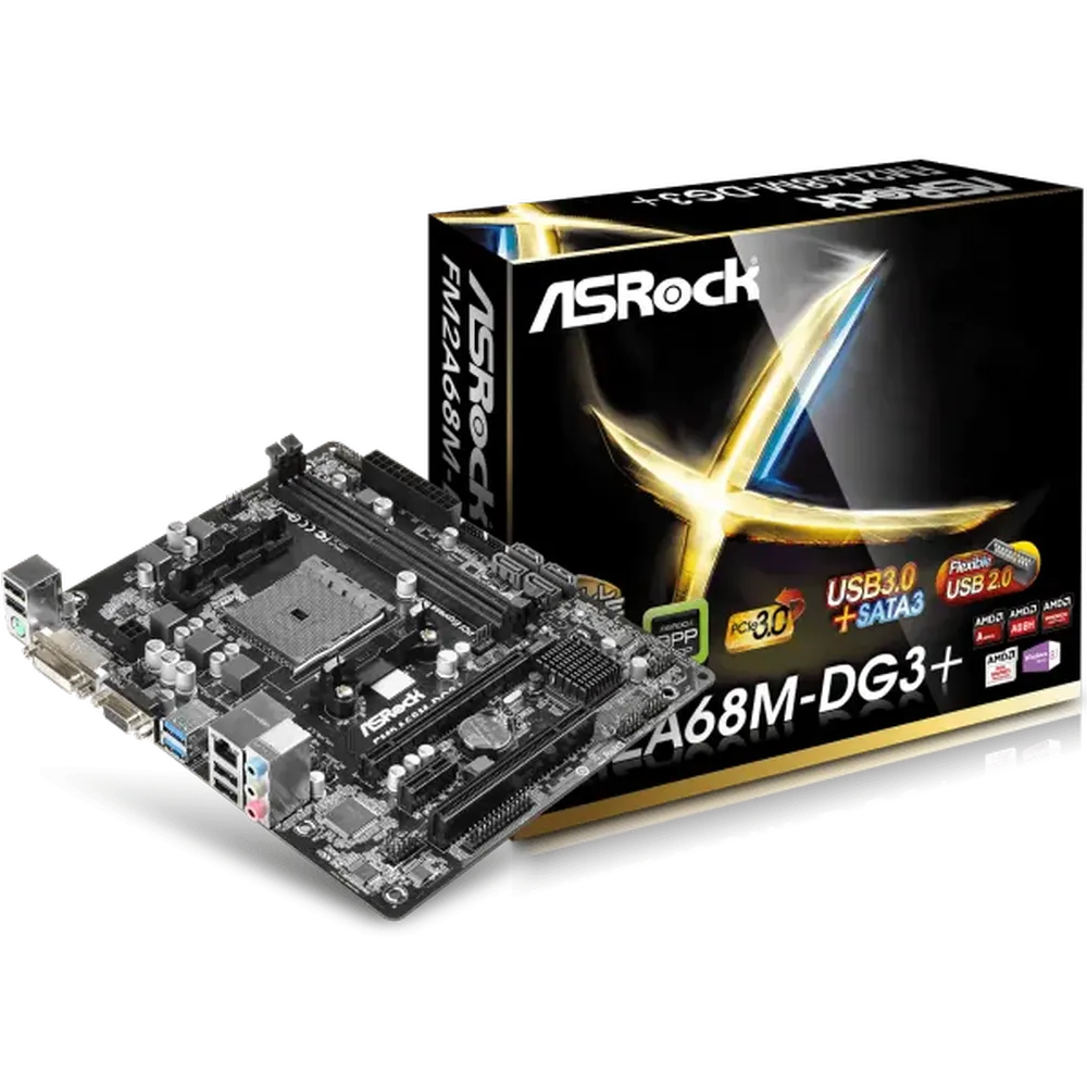 ASROCK FM2A68M-DG3+ DDR3 AMD Motherboard