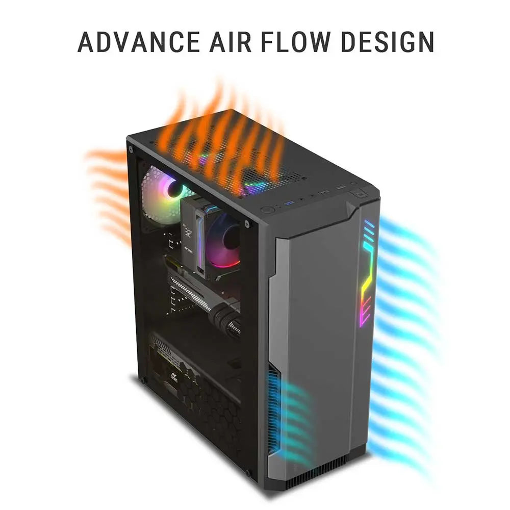 ANT ESPOERS Eclipse ARGB ATX Mid Tower Cabinet ( Black / Grey )