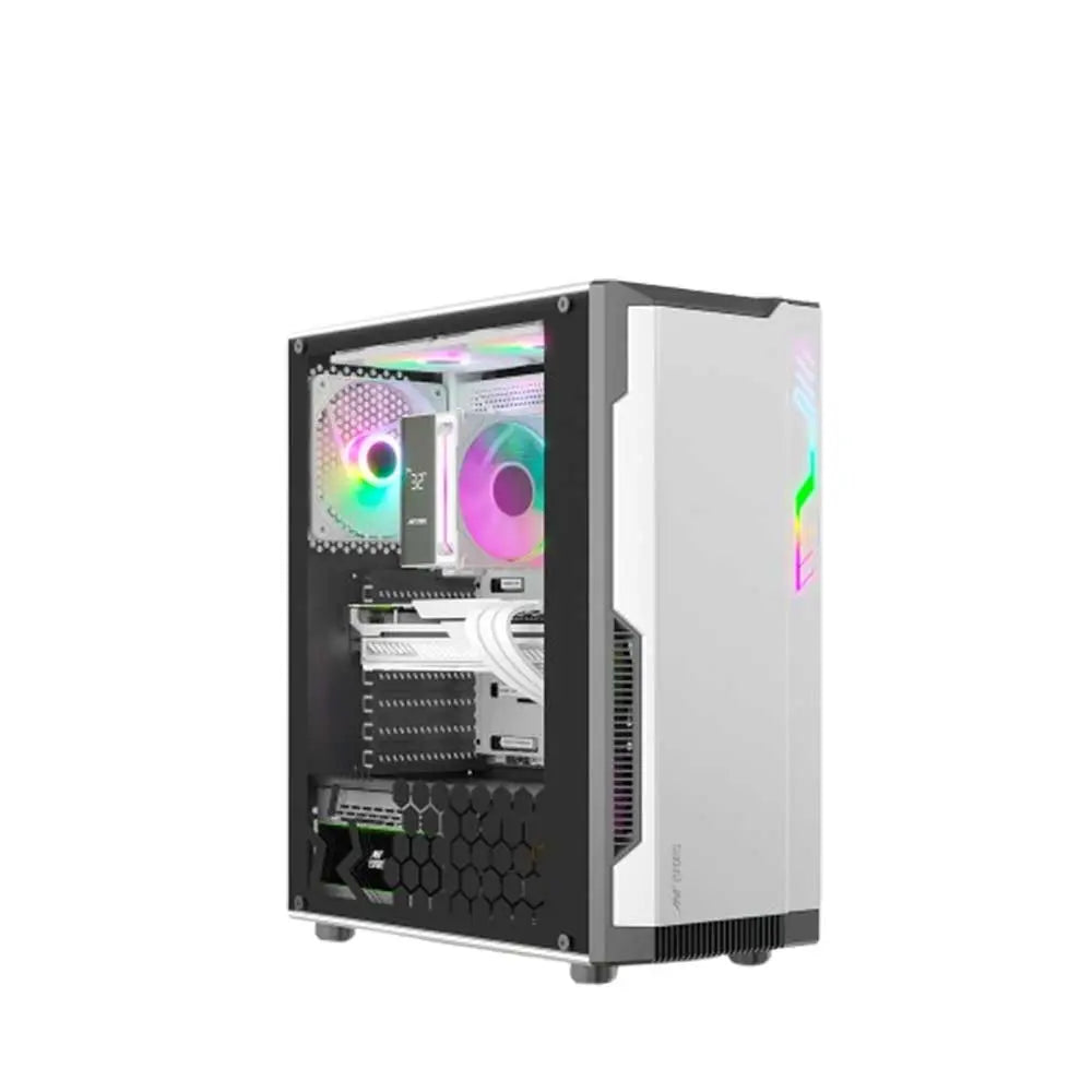 ANT ESPORTS Eclipse ARGB ATX Mid Tower Cabinet ( White / Grey )