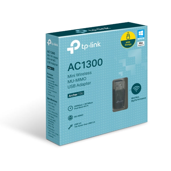 TPLink Archer T3U AC1300 Mini Wireless MU-MIMO USB Adapter