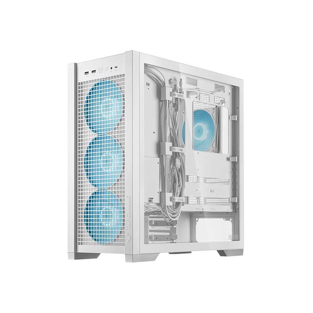 ASUS TUF Gaming GT302 ARGB EATX Mid Tower Cabinet (White)