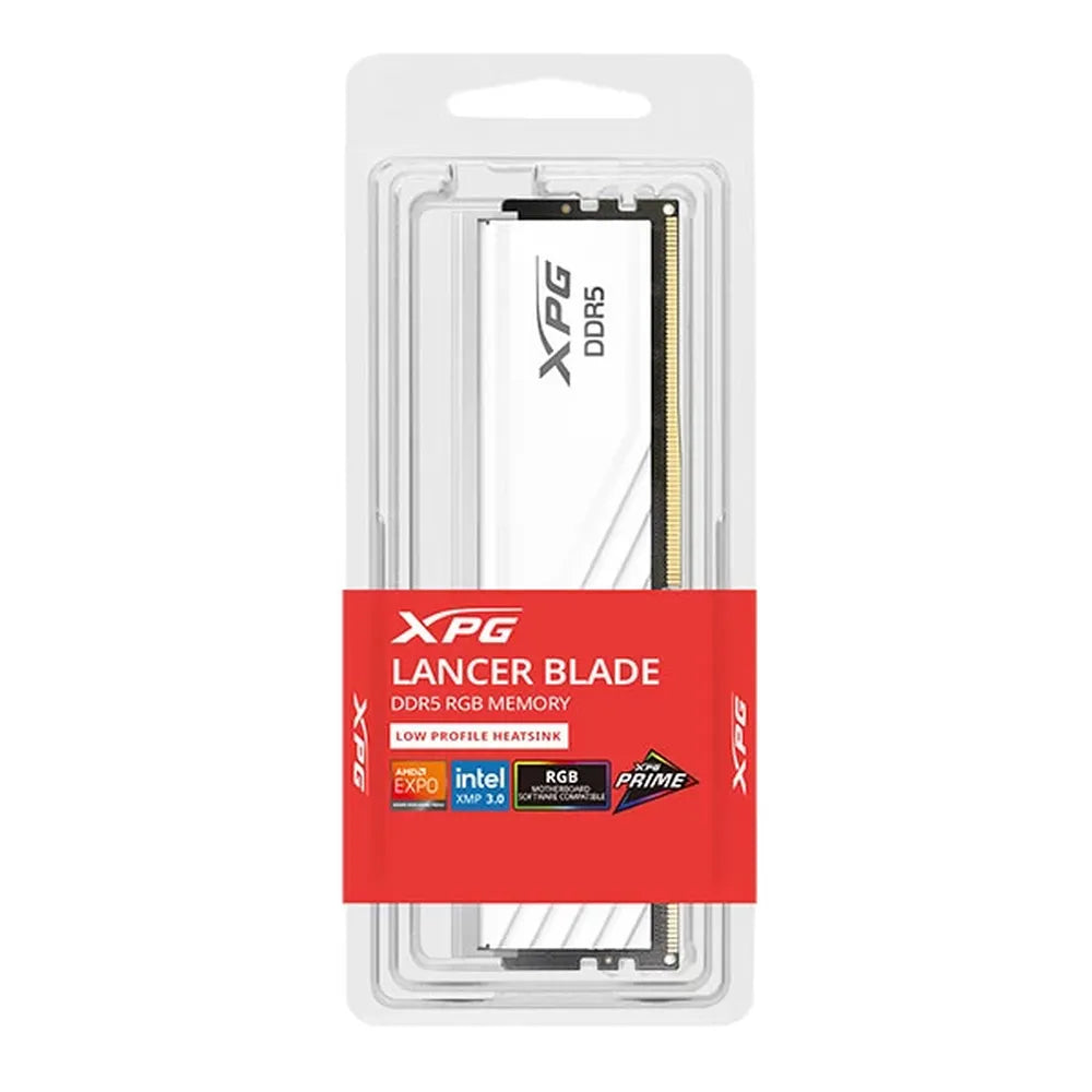 ADATA XPG Lancer Blade RGB 32GB (32GB x 1) DDR5 6000MHz RAM (White) ( CL30 )