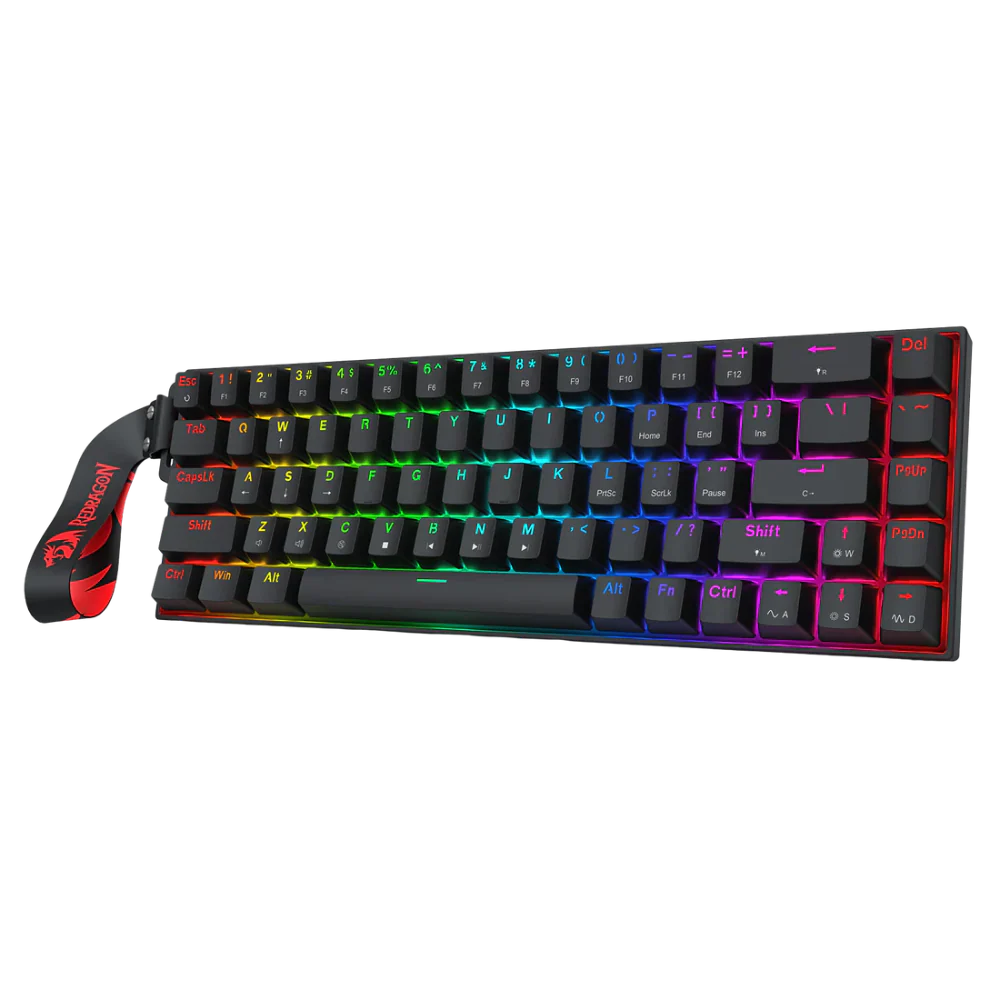 REDRAGON Castor K631 HE 60% Mechanical RGB Wired Gaming Keyboard With Strap ( Black ) ( Magnetic Switches )