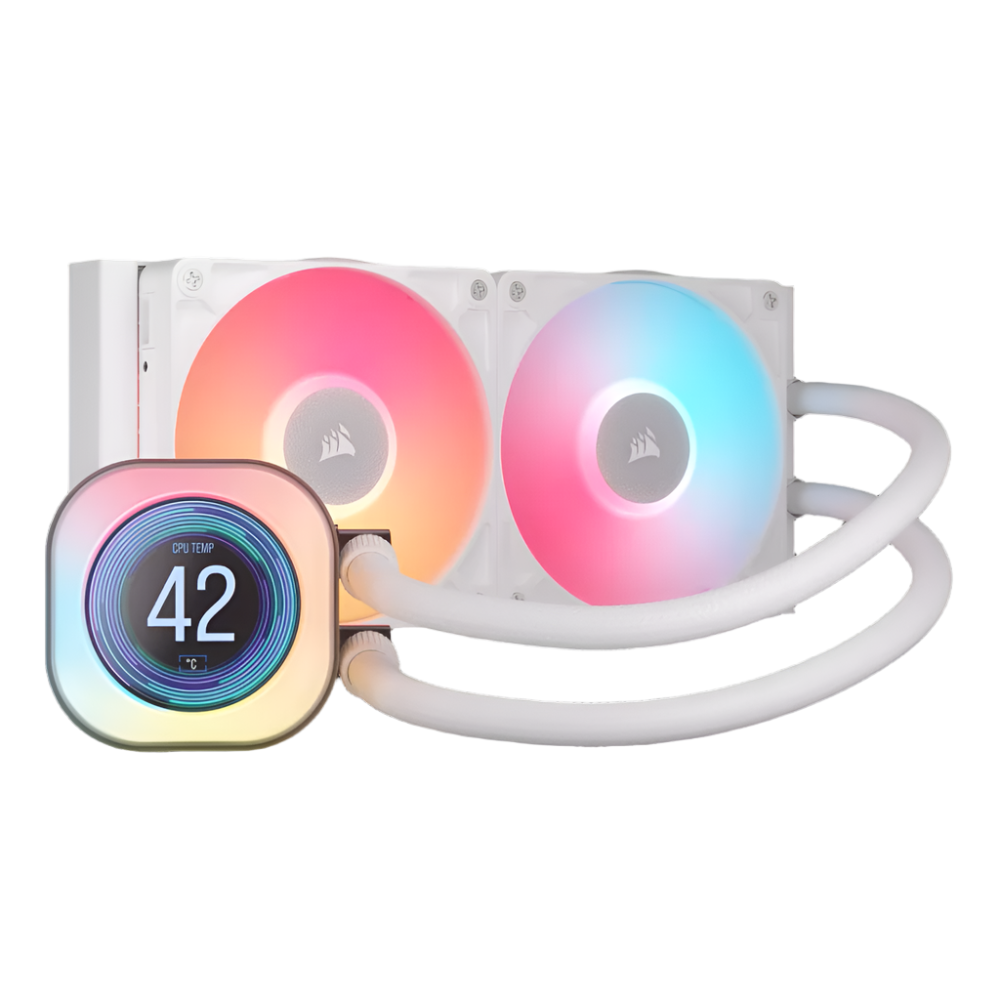 CORSAIR ICUE Link Titan 240 RX ARGB 240mm CPU Liquid Cooler (With LCD Display) ( White )