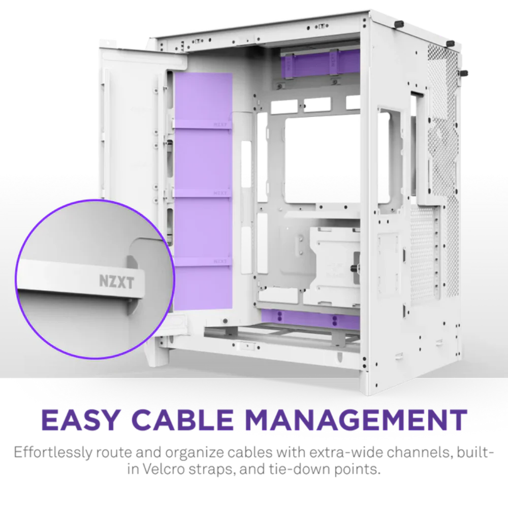 NZXT H9 Flow 2025 Edition EATX Mid Tower Cabinet (White)