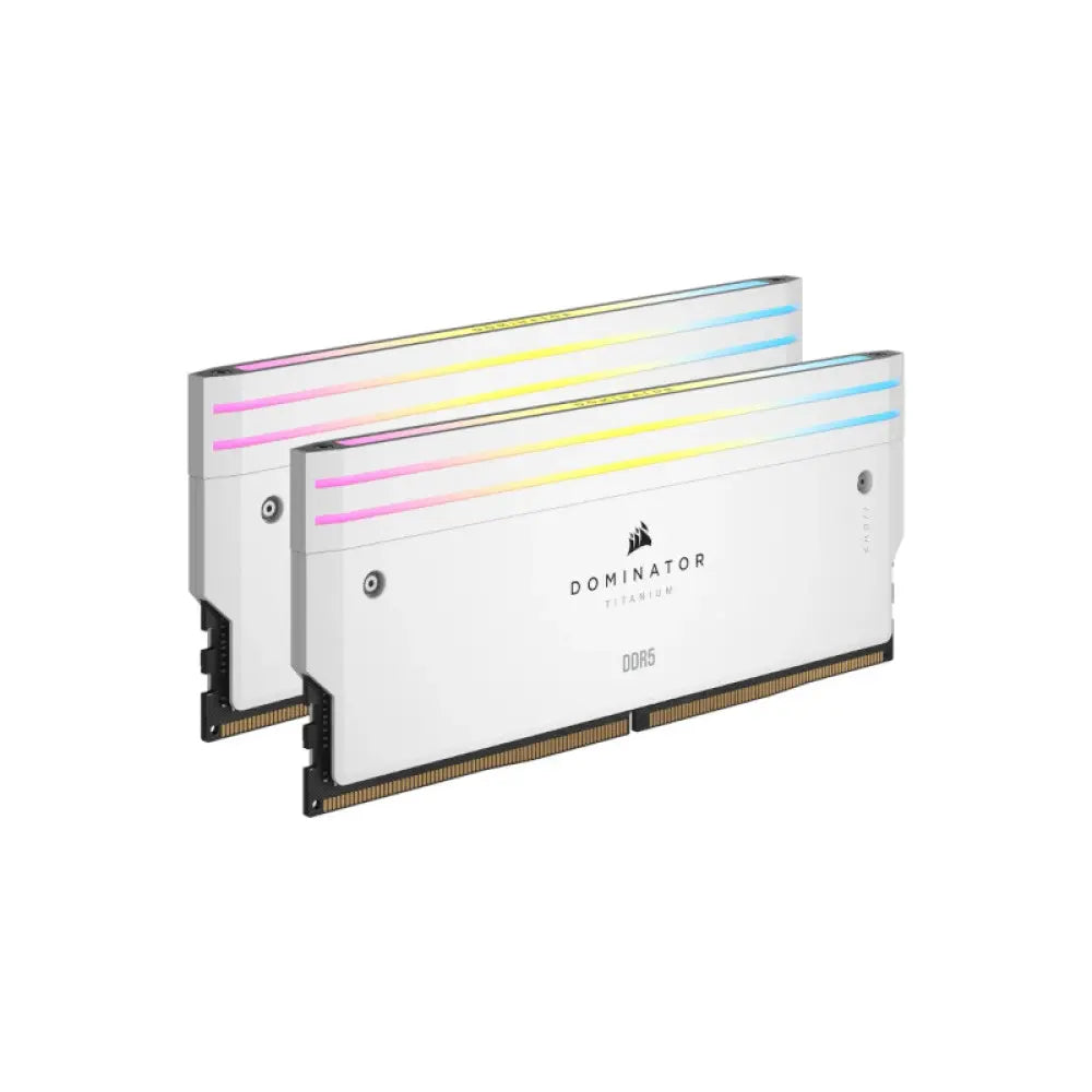 CORSAIR Dominator Titanium RGB 32GB ( 16GBx2 ) 7200MHz DDR5 RAM ( White ) ( CL34 )