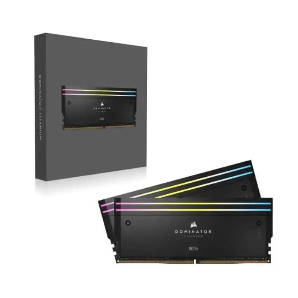 CORSAIR DOMINATOR Titanium RGB 96GB ( 48GB x 2 ) 6600MHz DDR5 RAM ( Black ) ( CL32 )