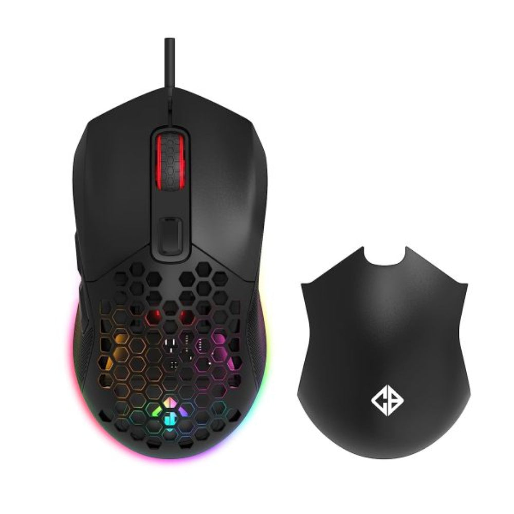 COSMIC BYTE Firestorm Wired Ergonomic RGB Gaming Mouse ( 12400DPI / 7 Macro Buttons ) ( Black )