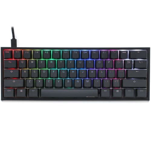 DUCKY One 2 Mini 60% Mechanical Wired Gaming Keyboard ( Black ) ( Cherry MX Blue Switch )