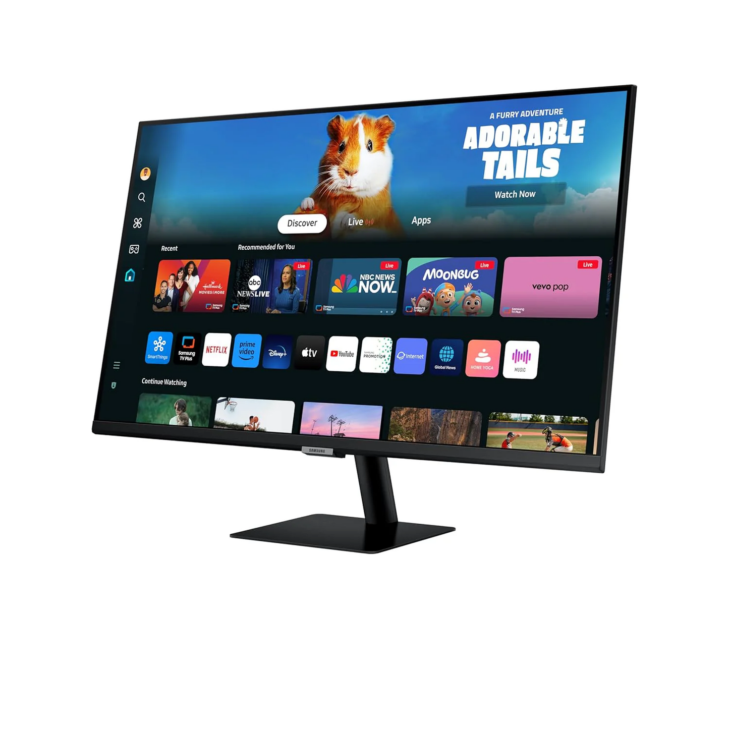 SAMSUNG M5 LS27DM500EWXXL 27 Inch FHD 60Hz IPS Panel 72% SRGB 4MS AMD Freesync Smart Monitor