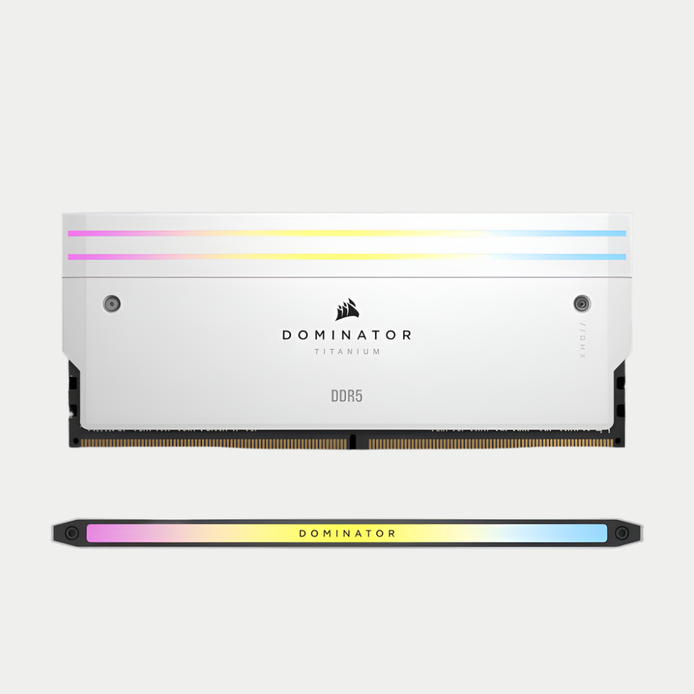 CORSAIR Dominator Titanium RGB 32GB ( 16GB x 2 ) 6000MHz DDR5 RAM ( White ) ( CL30 )