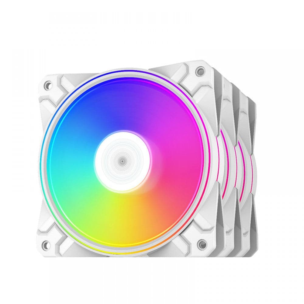 DEEPCOOL CF120 Plus White ARGB Cabinet Fan ( Triple Pack ) ( White )
