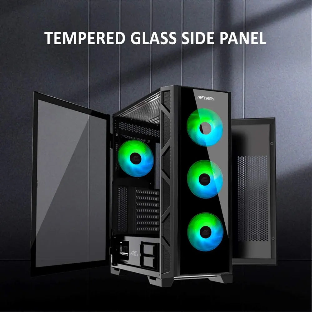 ANT ESPORTS Dynamic GT RGB EATX Mid Tower Cabinet ( Black )
