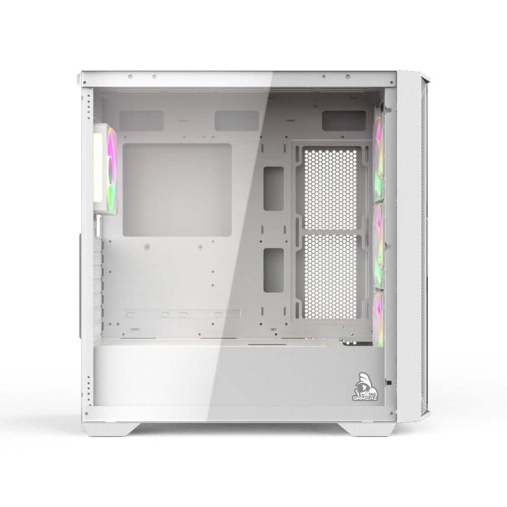 TAG Gamerz Andromeda RGB MATX Mid Tower Cabinet (White)
