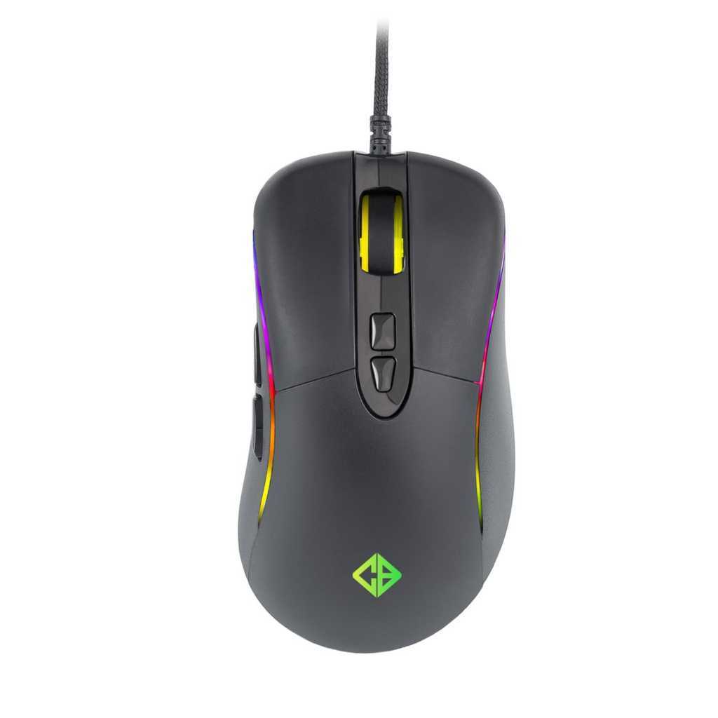 COSMIC BYTE Equinox Alpha Wired Ergonomic Gaming Mouse (5000DPI/7 Macro Buttons) (Black)