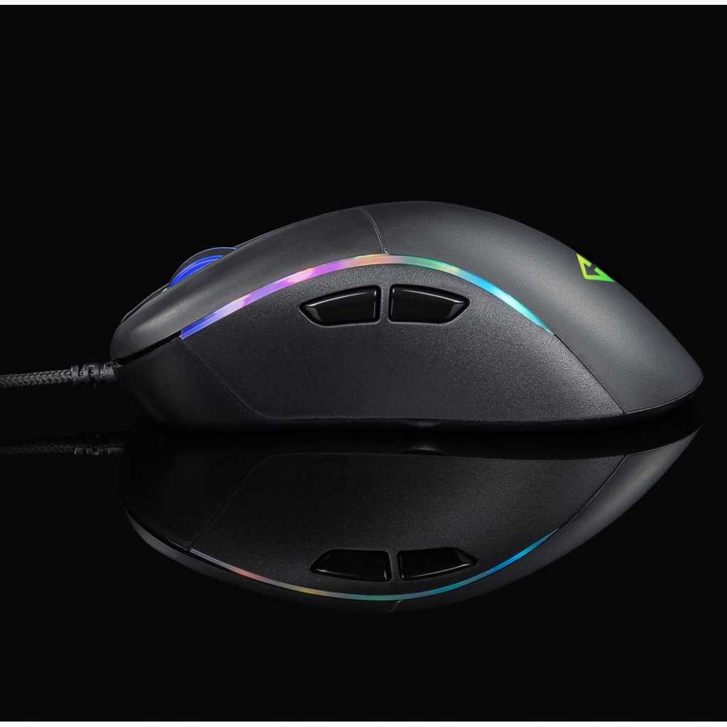 COSMIC BYTE Equinox Alpha Wired Ergonomic Gaming Mouse (5000DPI/7 Macro Buttons) (Black)