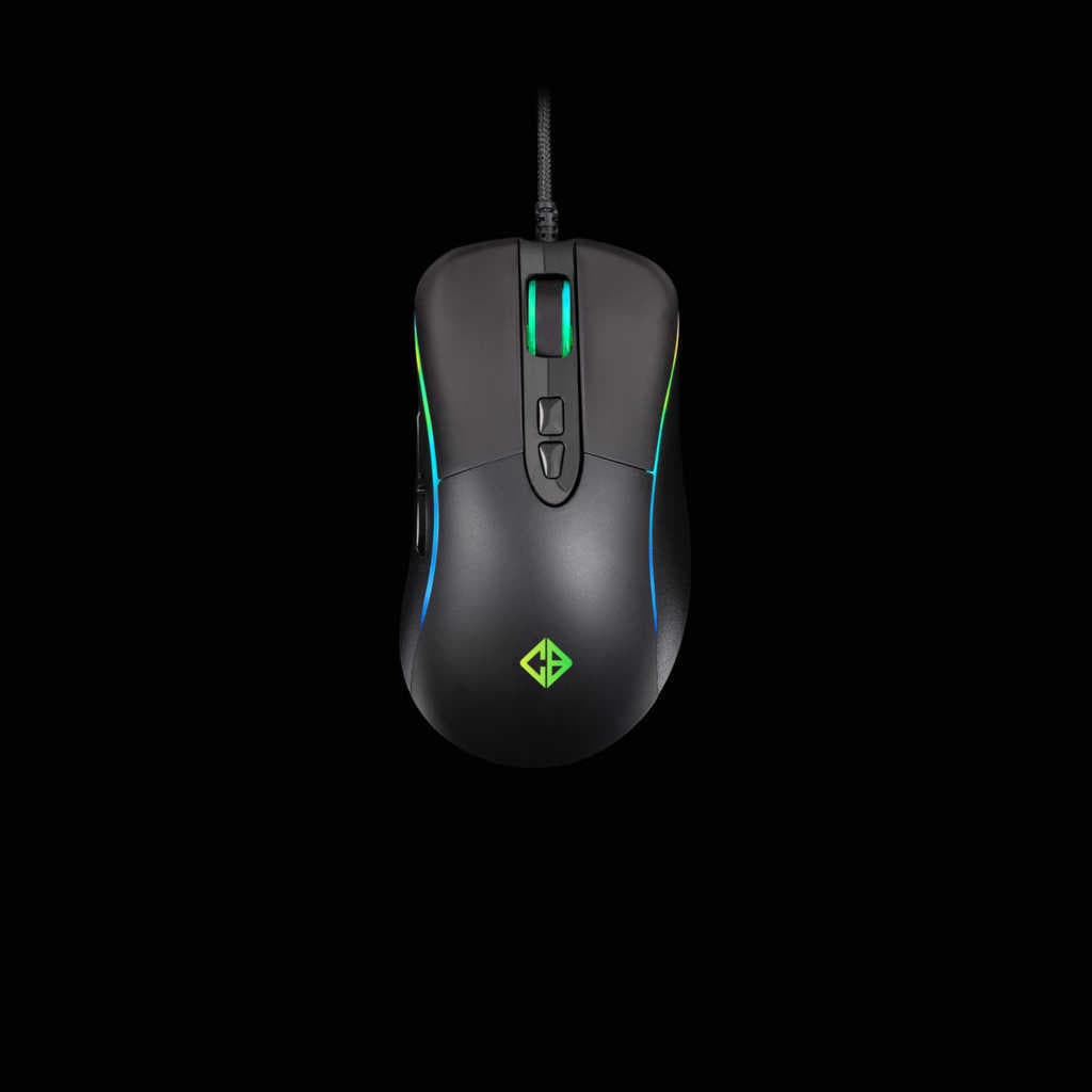 COSMIC BYTE Equinox Alpha Wired Ergonomic Gaming Mouse (5000DPI/7 Macro Buttons) (Black)