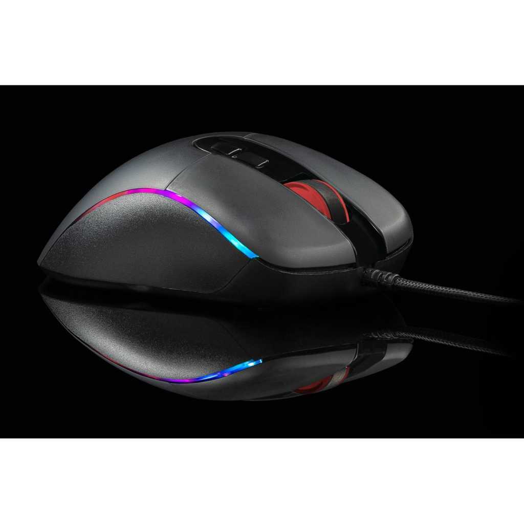 COSMIC BYTE Equinox Alpha Wired Ergonomic Gaming Mouse (5000DPI/7 Macro Buttons) (Black)
