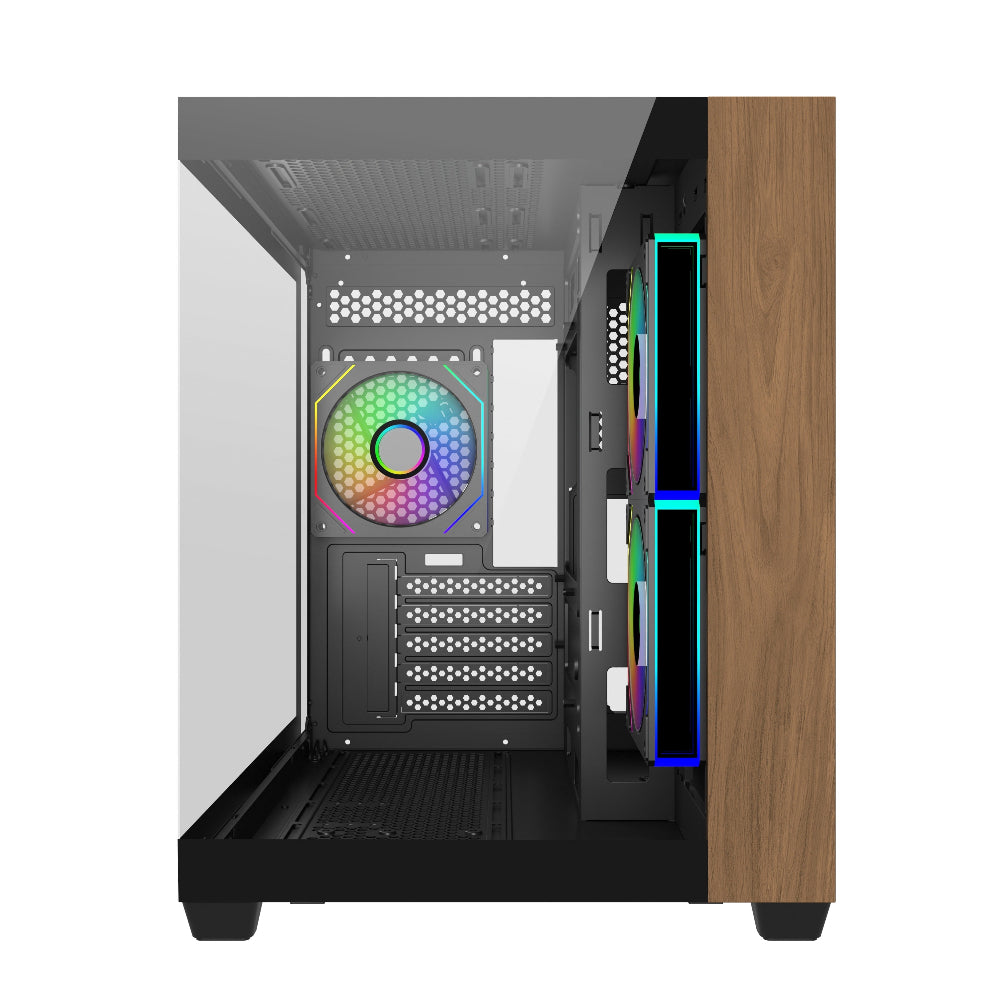 COOLER MASTER Elite 481 Wood ARGB MATX Mini Tower Cabinet ( Black )
