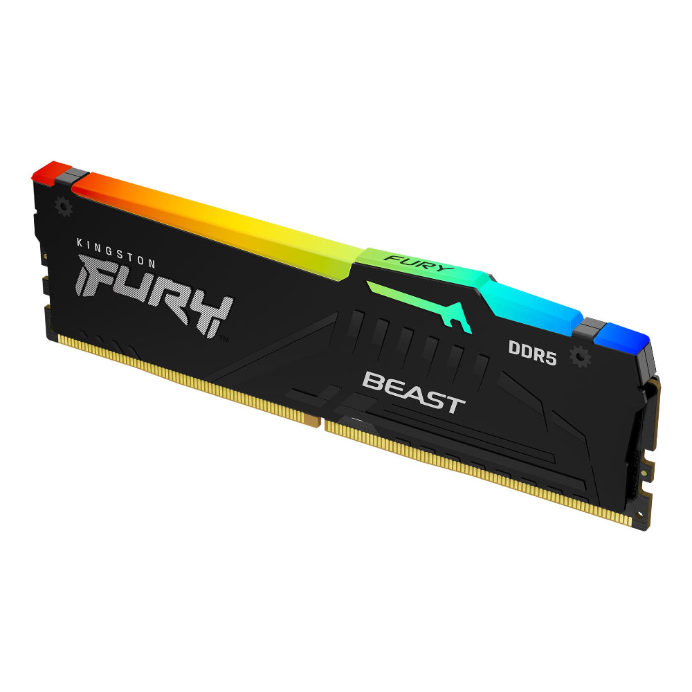 KINGSTON Fury Beast RGB 16GB ( 16GB x 1 ) 6000MHz DDR5 RAM ( Black ) ( CL30 )