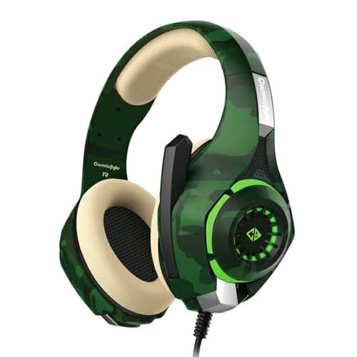 COSMIC BYTE GS410 RGB 3.5mm Wired Stereo Gaming Headphone With Mic (Camo Green)