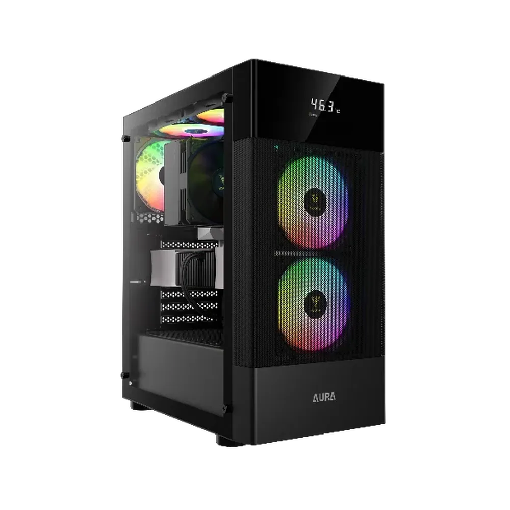 GAMDIAS Aura GC5 ATX ARGB Mid Tower Cabinet ( Black )