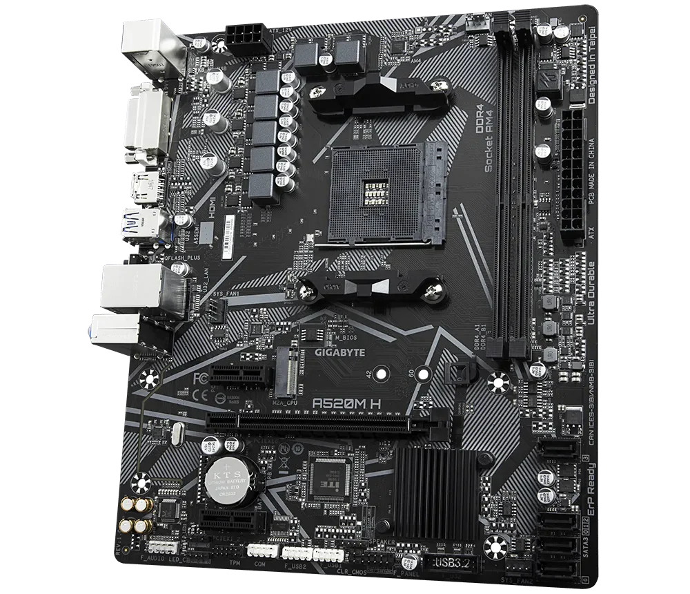GIGABYTE A520M H DDR4 AMD Motherboard