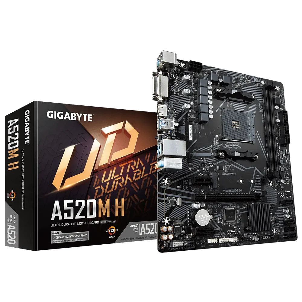 GIGABYTE A520M H DDR4 AMD Motherboard