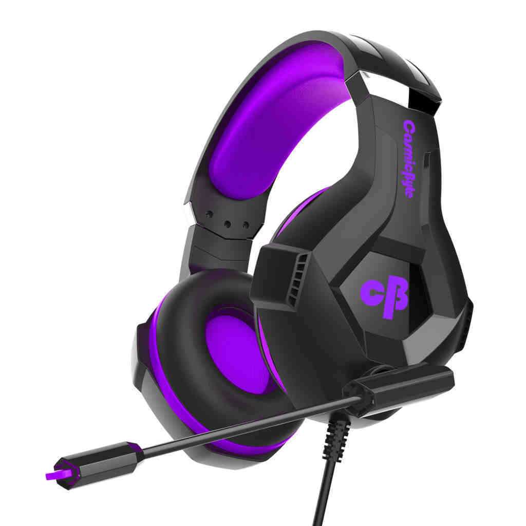 COSMIC BYTE H11 3.5mm Wired Stereo Gaming Headphone With Mic ( Black/Purple) ( PC/PS4/X Box One/Laptops/Mobiles )