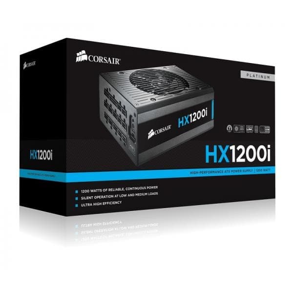 CORSAIR HX1200i 1200W 80 + Platinum Fully Modular ATX 2.0 Power Supply