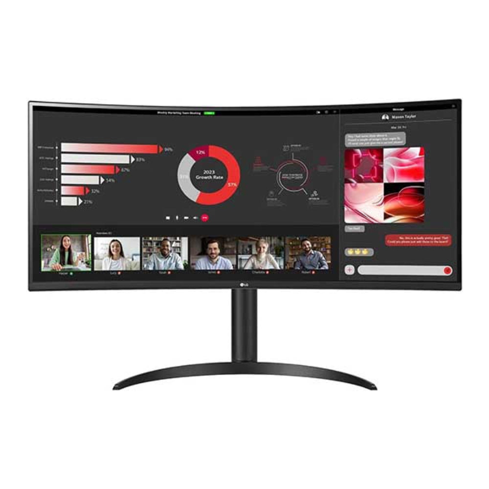 LG 34WR55QC-B 34 Inch 2K WQHD IPS Panel 100Hz 99% SRGB 5MS AMD Freesync Professional Curved Monitor