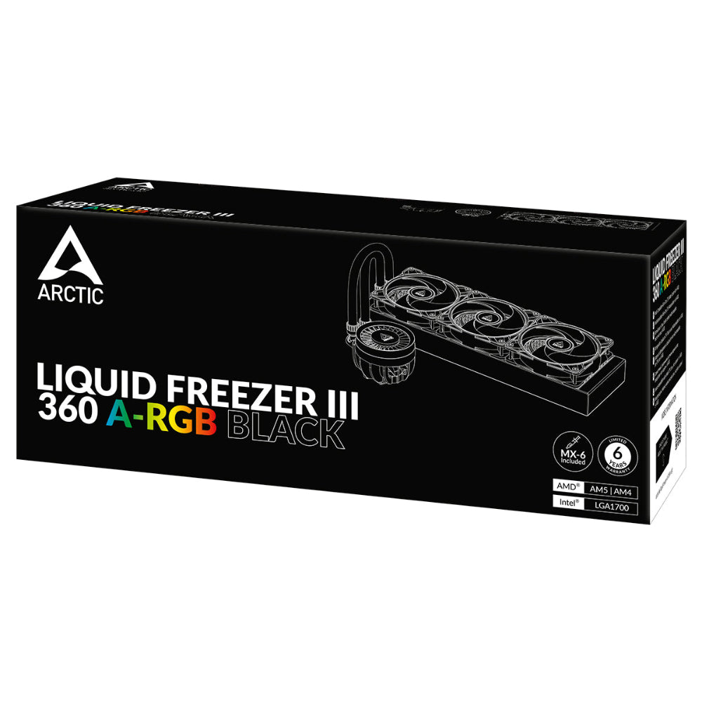 ARCTIC Liquid Freezer III 360mm ARGB CPU Liquid Cooler ( Black ) ( Liquid Freezer 3 )