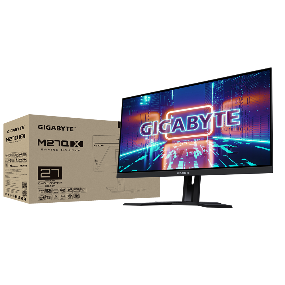 GIGABYTE M27Q X 27 Inch QHD 240Hz IPS Panel 140% SRGB 1MS Adaptive Sync IPS Gaming Monitor