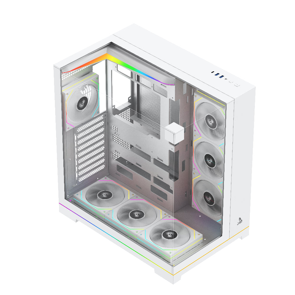 TAG Gamerz Supernova ARGB EATX Mid Tower Cabinet (White)