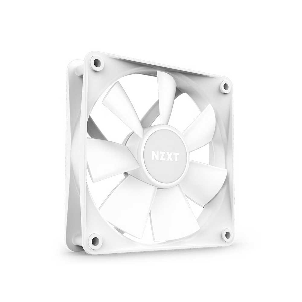 NZXT F120 RGB Core 120mm Cabinet Fan with Mounted Hub Matte White (Single Pack)