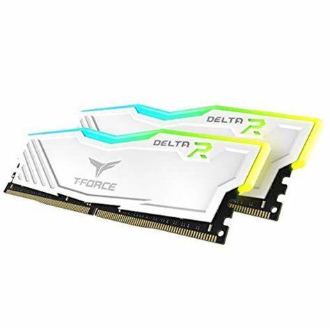 TEAMGROUP T-Force Delta RGB 64GB ( 32GB x 2 ) 3600MHz DDR4 RAM ( White )