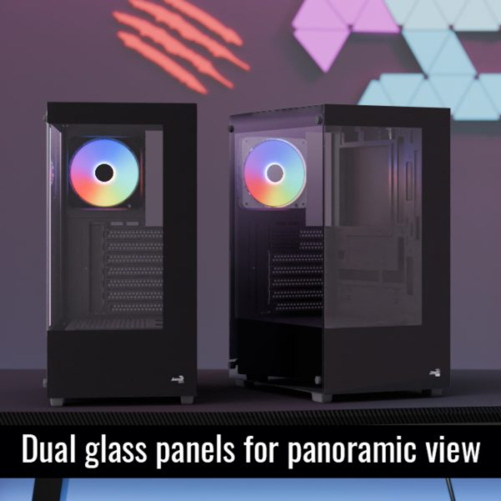AEROCOOL Pivot RGB ATX Mid Tower Cabinet (Black)