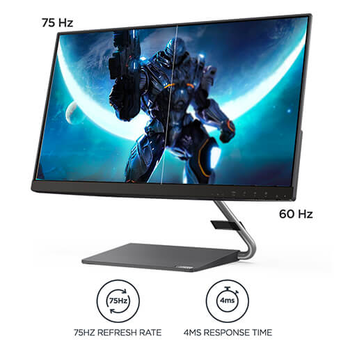 LENOVO Q24h-10 23.8 Inch 2K 75Hz IPS Panel 99%SRGB AMD Freesync Monitor