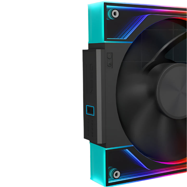 ANT ESPORTS Quartzflow 120MM ARGB Cabinet Fan ( Black ) ( Triple Pack )