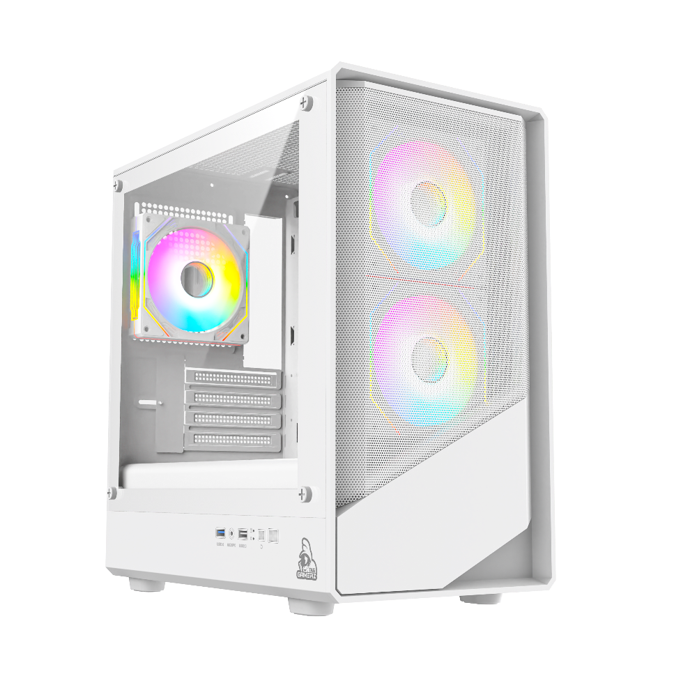 TAG Gamerz Starlight ARGB MATX Mid Tower Cabinet (White)