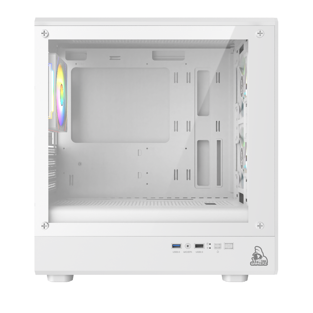 TAG Gamerz Starlight ARGB MATX Mid Tower Cabinet (White)