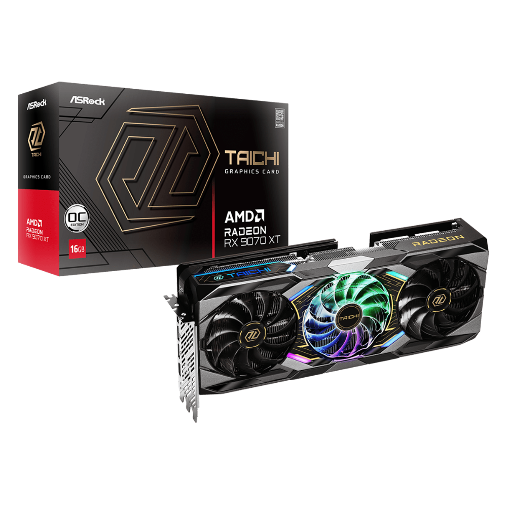 ASROCK Radeon RX 9070 XT Taichi OC 16GB AMD Graphic Card