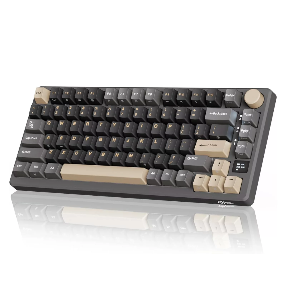 ROYAL KLUDGE RK M75 75% RGB Mechanical Wireless Gaming Keyboard ( Phantom ) ( Tactile Brown Switch )